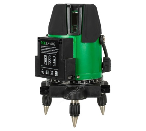 Комплект лазерного уровня RGK LP-64G и рулетка AMO R303