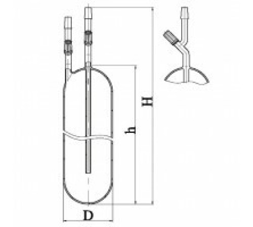 Пипетка газовая, эскиз 2-723