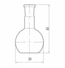 Колба плоскодонная П-1-500-29/32 со шлифом