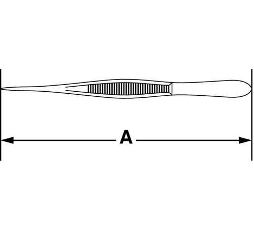 Пинцет Bochem остроконечный с направляющим винтом из хромированной стали, длина 115 мм