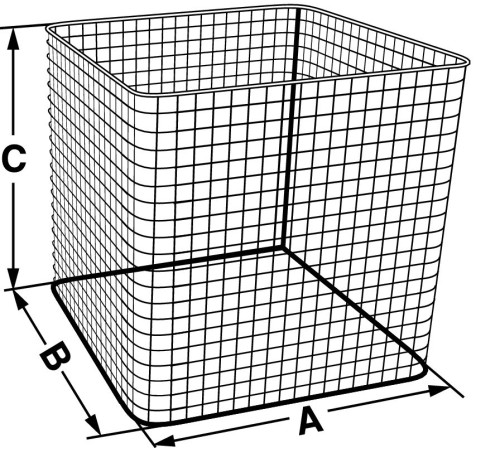 Корзина Bochem проволочная, размеры 200x200x200 мм, нержавеющая сталь