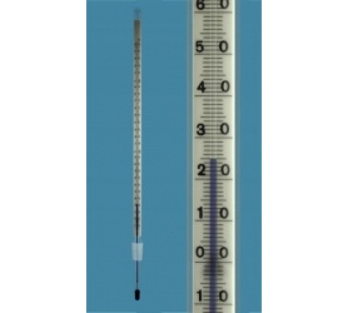 Термометр Amarell на шлифе NS 14,5/23, -10...+250/1°C, глубина погружения 97 мм (Артикул D262374-FL)